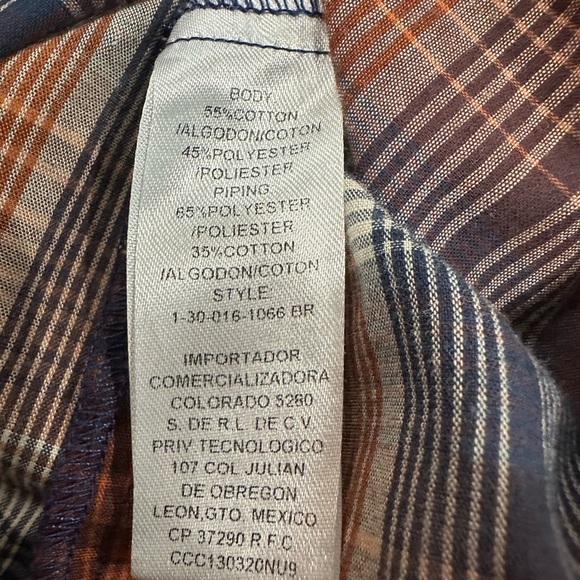 Roper Plaid Button Down Shirt Western Rodeo Festival Bulls Youth Lg - Picture 8 of 10